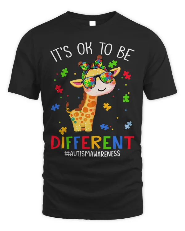 Giraffe Gift Its Ok To Be Different Autism Awareness Adorable Giraffe