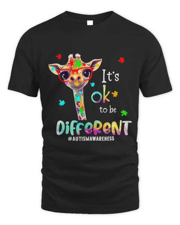 Giraffe Gift Its Ok To Be Different Autism Awareness Cute Giraffes Animal