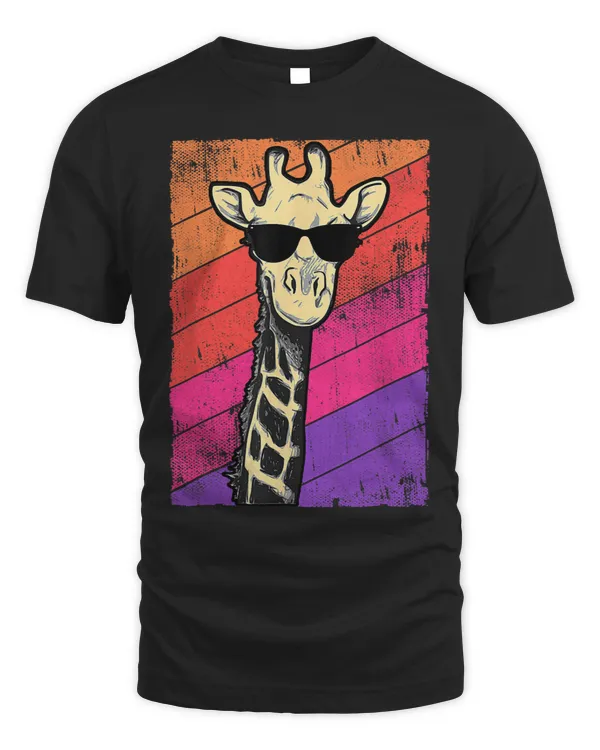 Giraffe Gift Retro Vintage Giraffes Sunglasses Gift Funny Animal Lover