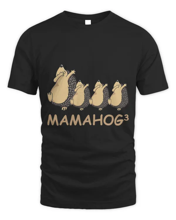 Hedgehog Gift Womens Dabbing Mamahog Hedgehogs Mom of Triplets