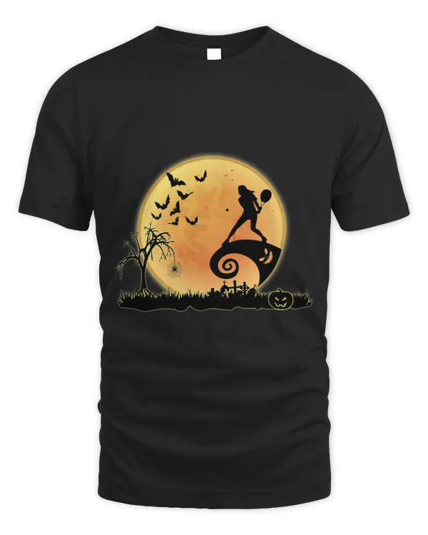 Tennis Gift Player And Moon Silhouette Funny Halloween Costumes