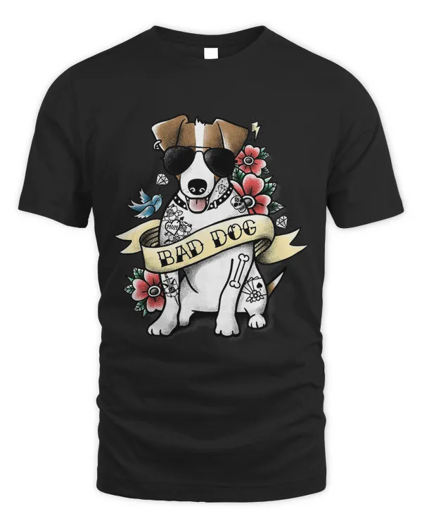 Bad dog jack russell terrier tattoo T-Shirt