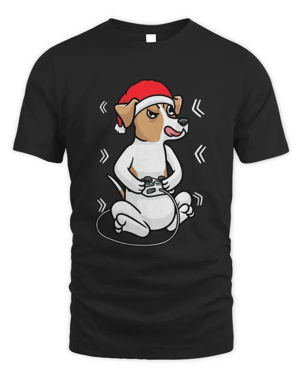 Christmas Jack Russell Terrier Dog Gamer Gaming T-Shirt