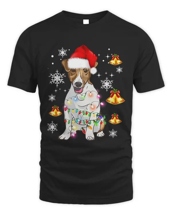Christmas Lights Jack russell terrier Dog T-Shirt