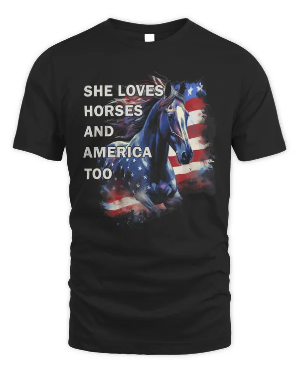 She Loves Horses And America too