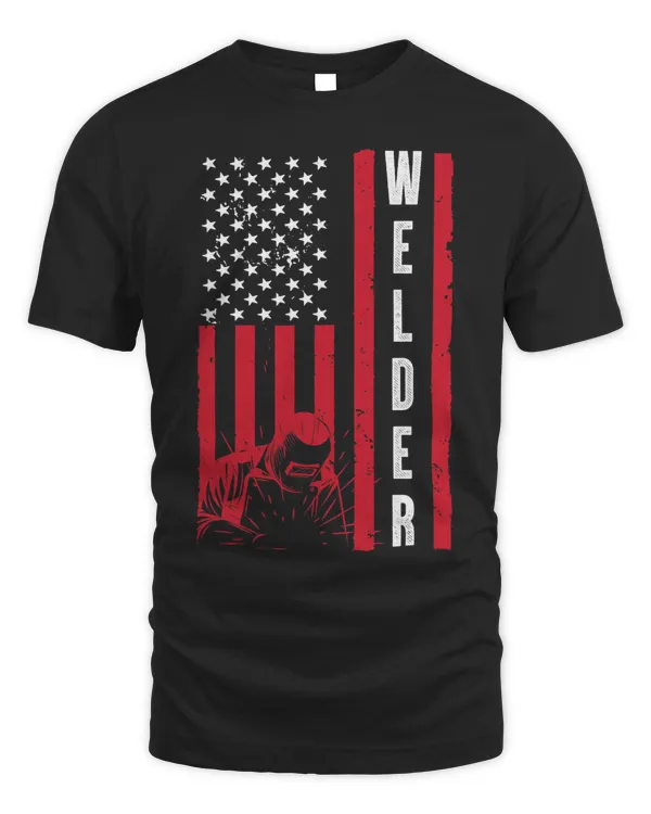 Welders Cool Welding US Flag Art For Men Women Welder Welding Lover