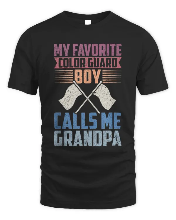 Color Guard Grandpa Dad Father Favorite Boy T-Shirt
