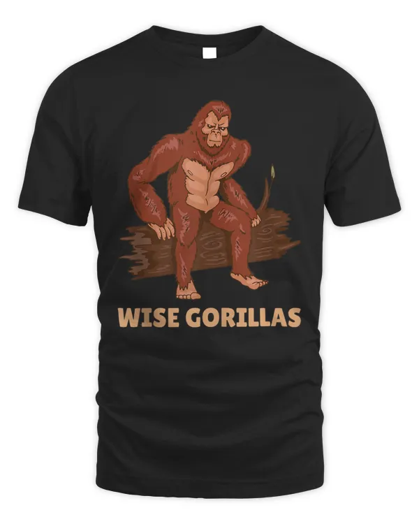 Gorilla Monkey Ape Primate Lover Retro Zoo Gentle Giant Chic T-Shirt