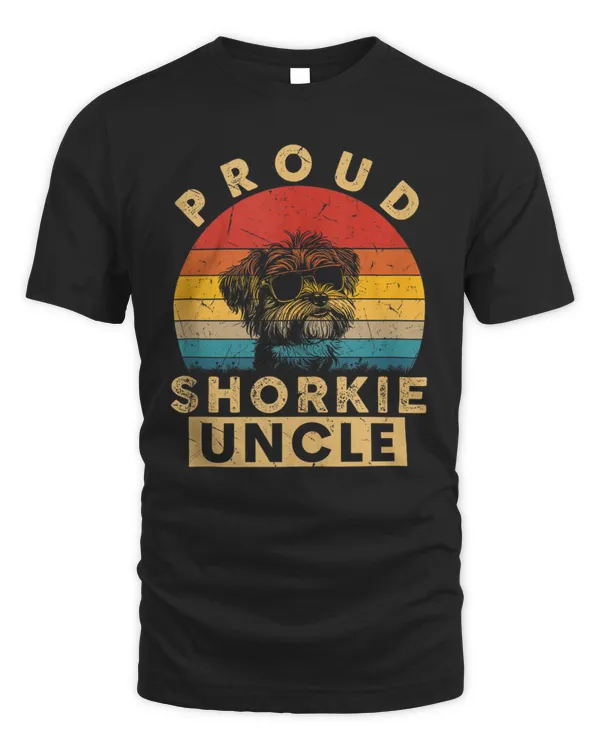 Proud Shorkie Uncle Gifts Dog Lovers Uncle Dad Fathers Day Tee