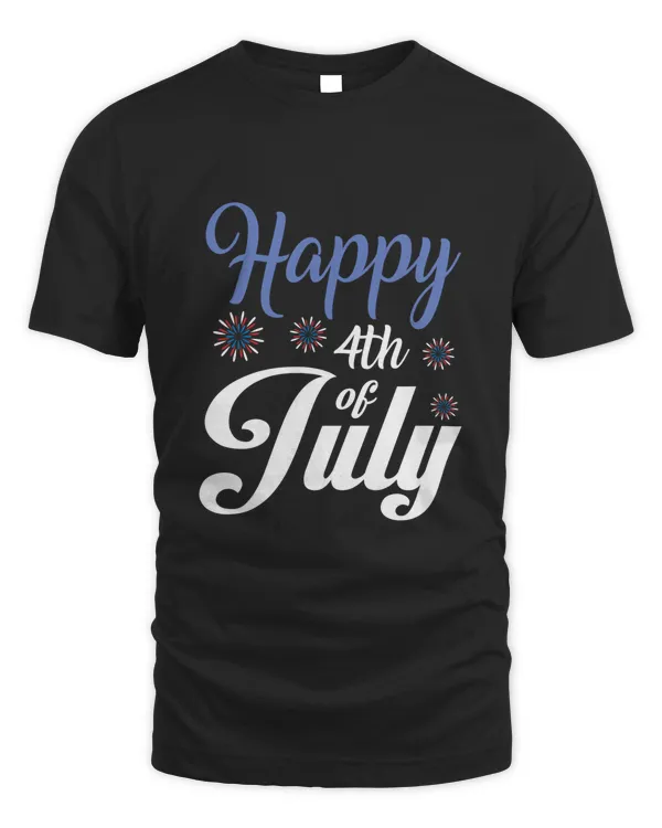 Happy 4th Of July America Print T-Shirt Tee
