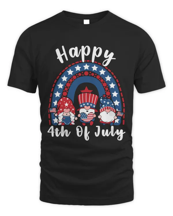Rainbow Gnomes Happy 4th Of July America Independence Day Patriot USA Flag