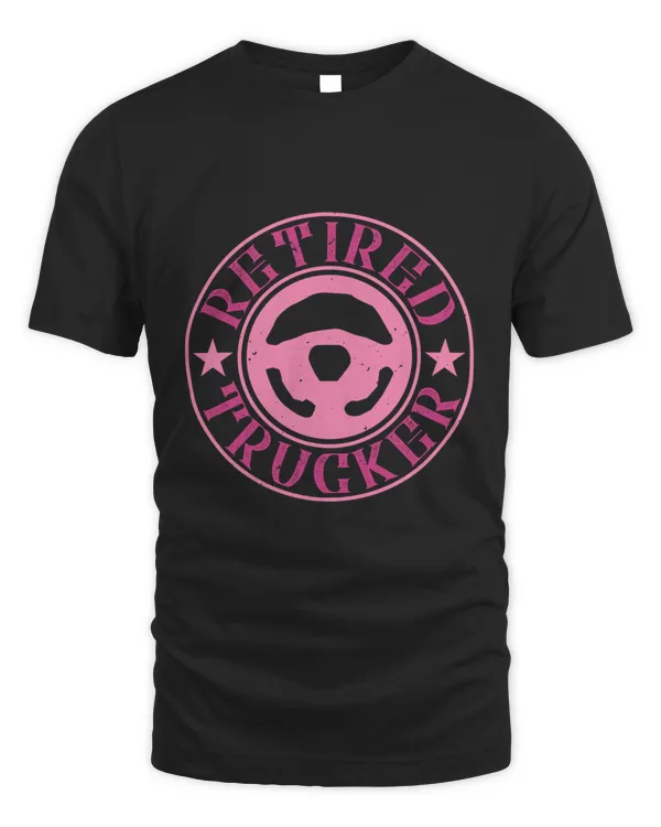 Retired Trucker Trucker Shirt - Trucker Gifts - Funny & Sarcastic Vintage Distressed T-Shirt For Big Rig Drivers