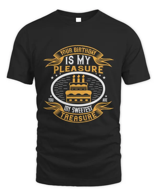 02 Your Birthday Is My Pleasure. You Are My Sweetest Treasure Birthday Shirt, Birthday Gift, Best Friend Birthday Gift