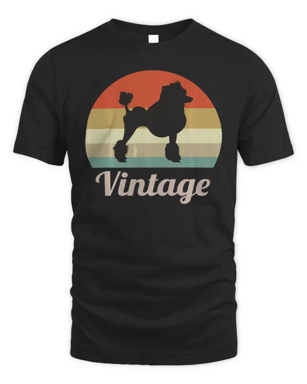 Poodle Dog Lover Vintage Retro Style Long Sleeve T-Shirt