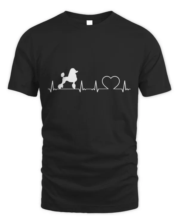 poodle ekg heartbeat dog owner walking dog owner T-Shirt