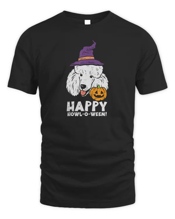 Poodle Witch Happy Howl O Ween Halloween Dog Men Women Kids T-Shirt