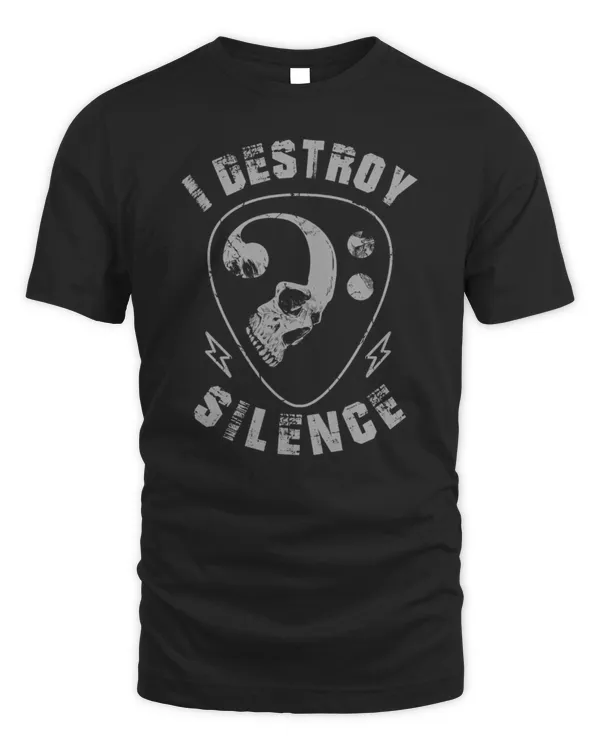I Destroy Silence - Bass Clef Guitar Pick