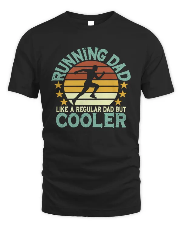 Running Dad T-Shirt, Funny Vintage Marathon Runner Father's Day Gift, Track and Field Run Coach Clothes, Sprinter Graphic For Men