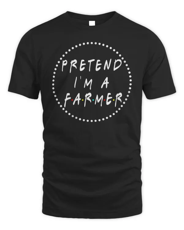 Womens Pretend I&39;m a Farmer Funny Halloween Costume V-Neck T-Shirt