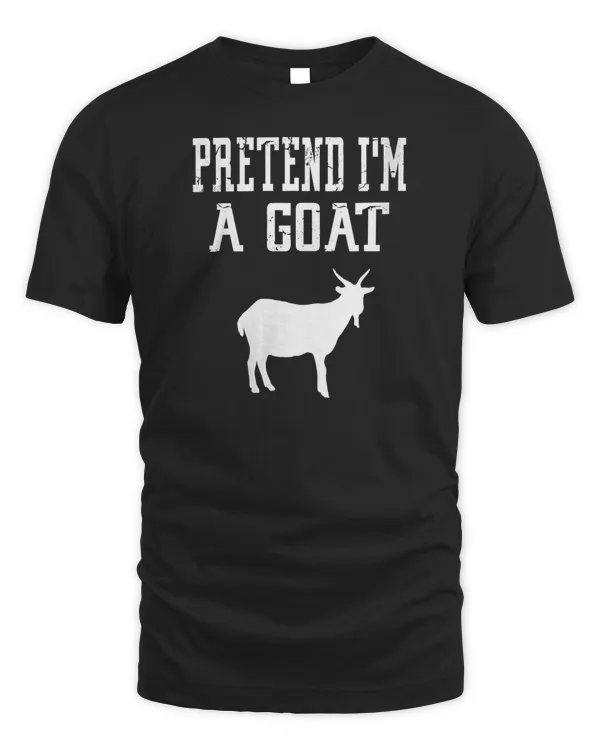 Womens Pretend I&39;m A Goat - Cute Spooky Funny Animal Farm Farmer V-Neck T-Shirt