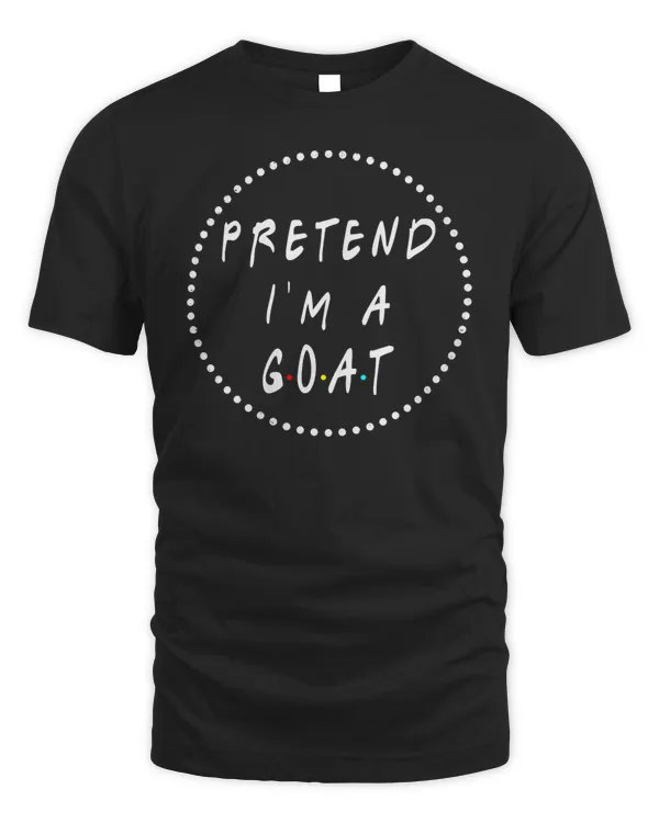 Womens Pretend I&39;m a Goat Funny Halloween Costume Mens Womens V-Neck T-Shirt