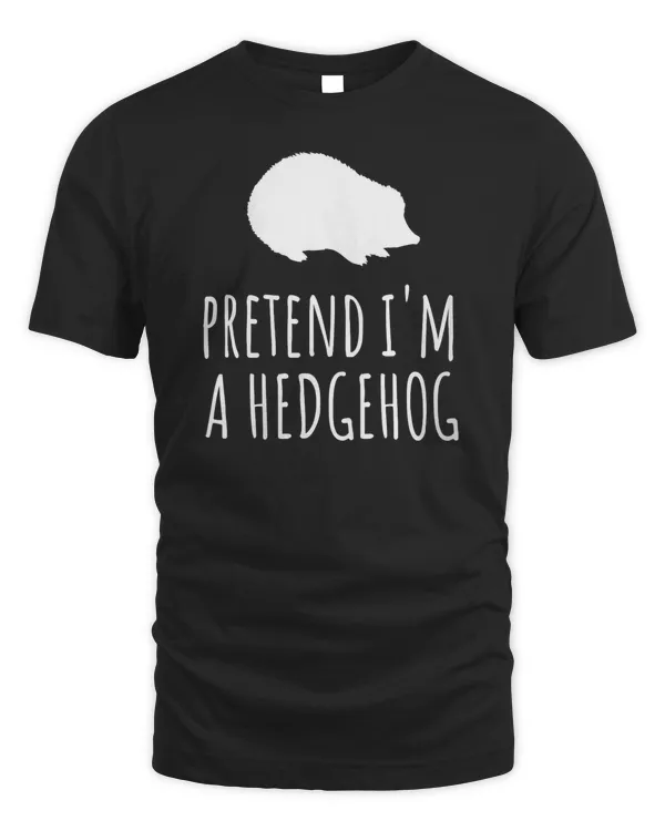 Womens Pretend I&39;m A Hedgehog - Cute Spooky Funny Animal V-Neck T-Shirt
