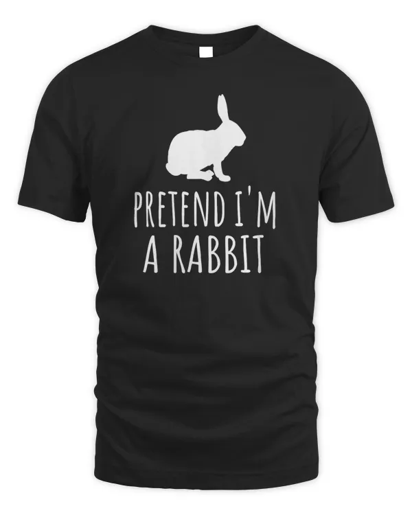 Womens Pretend I&39;m A Rabbit - Cute Spooky Funny Animal Hare Bunny V-Neck T-Shirt