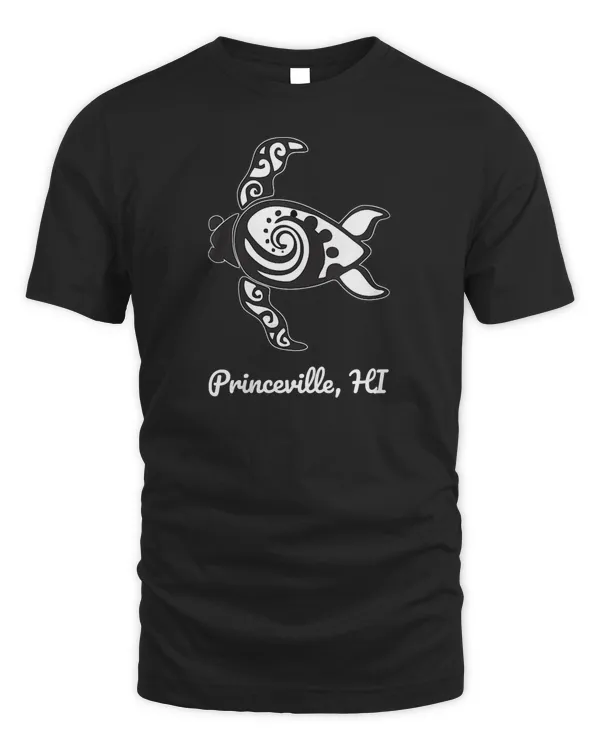 Womens Princeville, Hawaii Poly Tribal Art Save The Sea Turtle V-Neck T-Shirt
