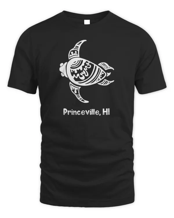 Womens Princeville, HI White Tribal Tattoo Save The Sea Turtle V-Neck T-Shirt
