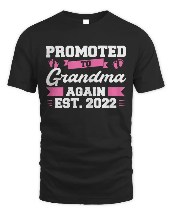 Womens Promoted to Grandma again est.2022 Grandma 2022 T-Shirt