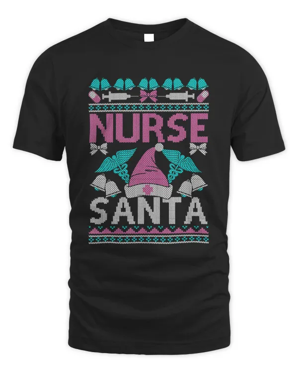 Ugly Christmas Nurse Santa Shirt Holiday Party RN LPN T-Shirt