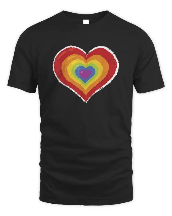 Spread the Rainbow Love Heart Design LGBT Pride