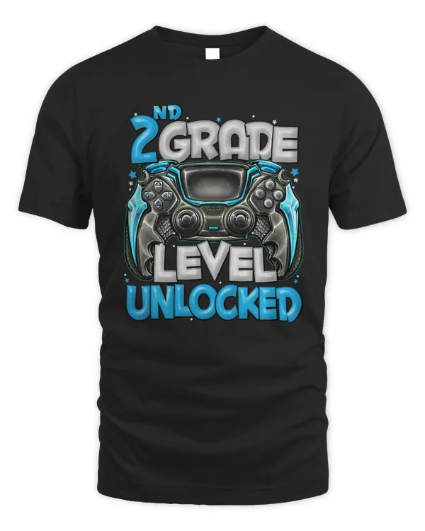 2nd Grade Level Unlocked Game On 2nd Grade Back To School T-Shirt