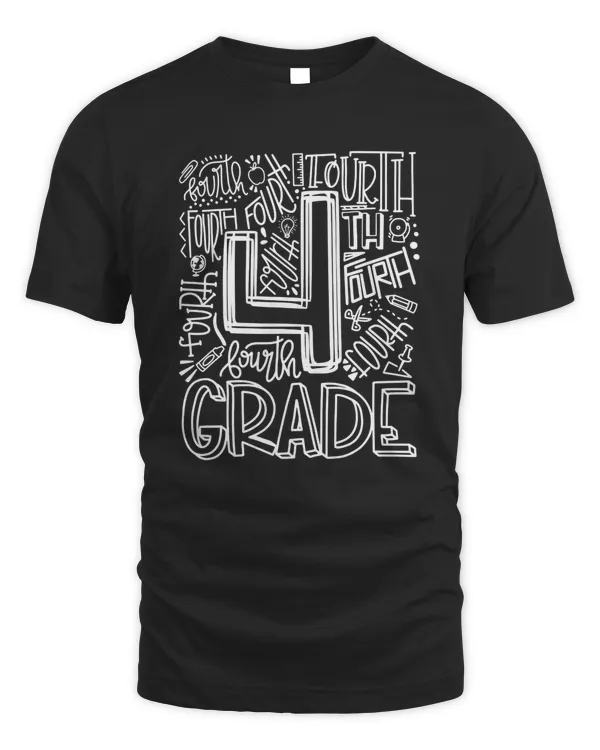 4th Grade Typography Team Fourth Grade Back To School Gift