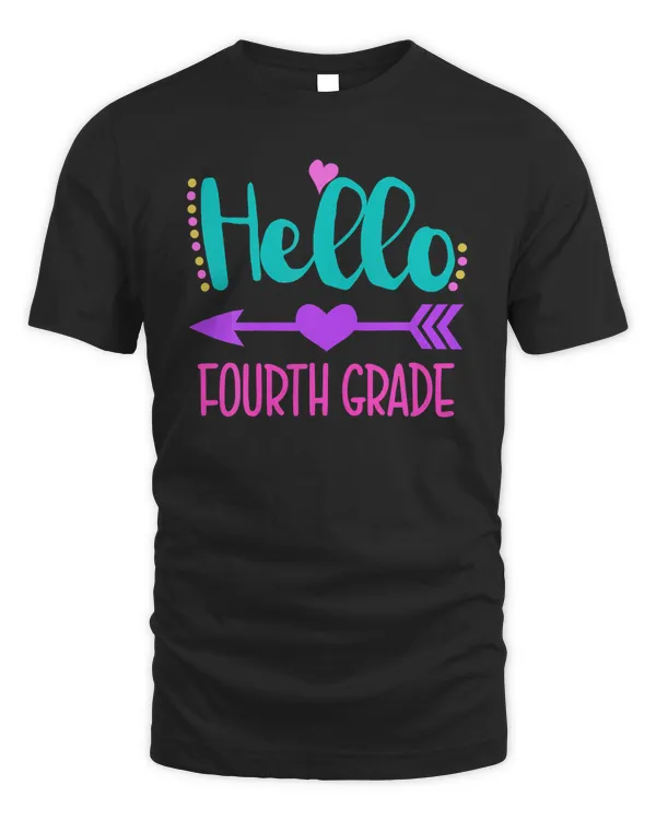 Cute Hello Fourth Grade 4th Grade Back To School Girls