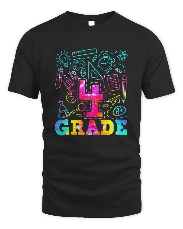 Tie Dye 4th Grade Typography Team 4th Grade Back To School