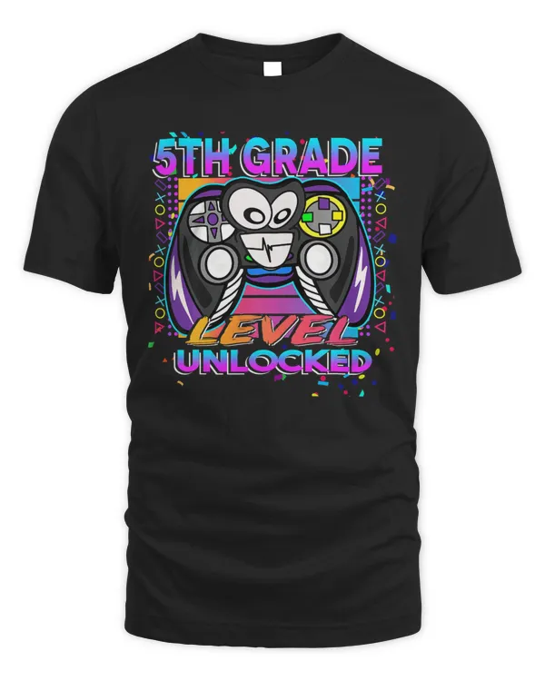 5th Grade Level Unlocked Video Gamer Back to School Boys