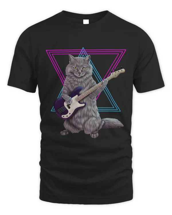Bass cat - Rock kitty on a bass guitar T-Shirt