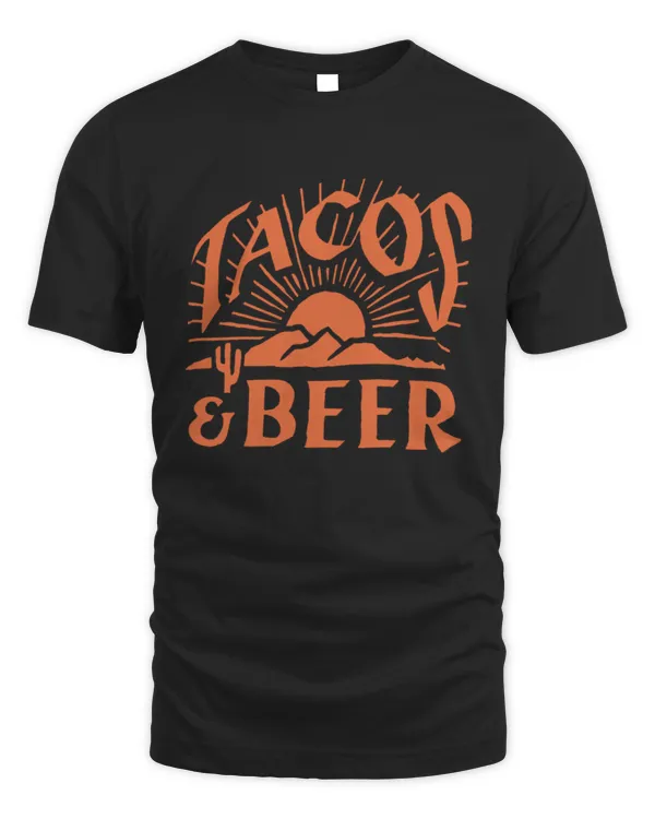 Tacos & Beer Shirt, Beer Tshirt, Funny Taco Shirt, Mexican Food  70s Shirt, Gift For Mom, Girlfriend