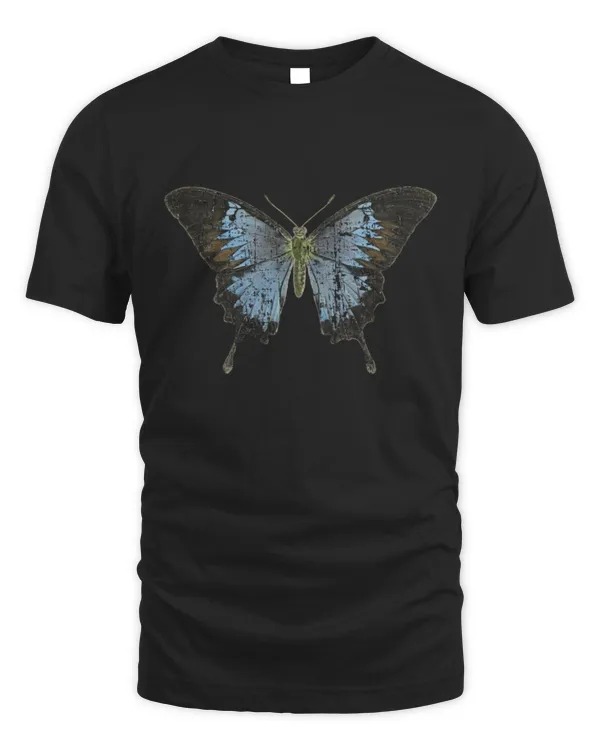 Big Blue Butterfly Shirt, Butterfly Trendy Shirt
