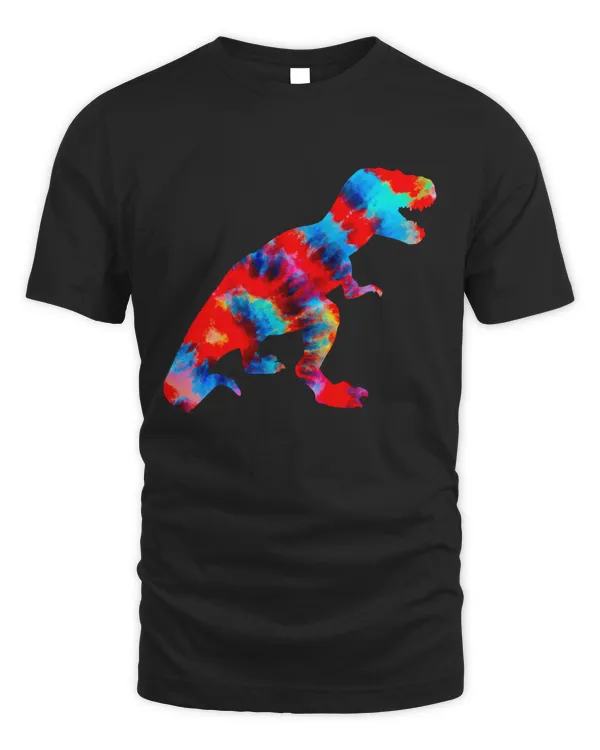 Dinosaur T Rex 4th Of July Tie Dye