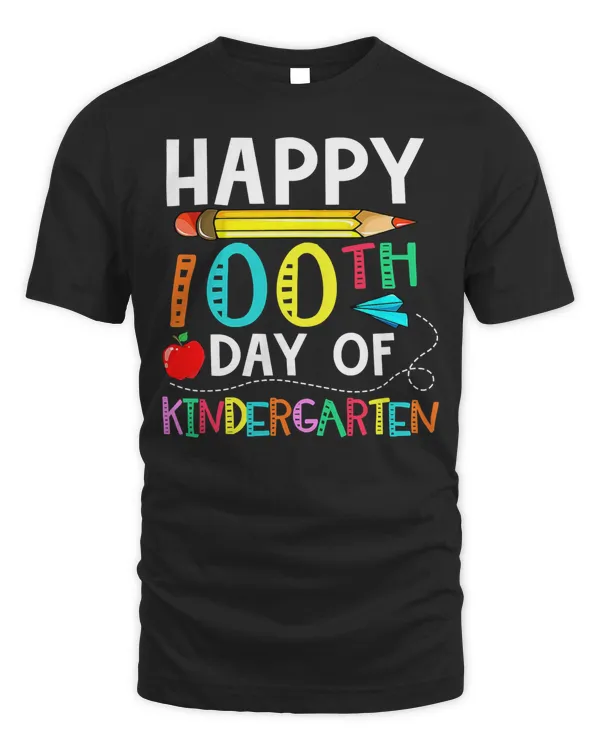100 Days Of Kindergarten - Happy 100th Day Of School Gift T-Shirt