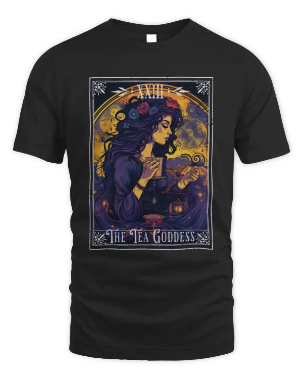 The Tea Goddess T-Shirt, Tea Shirt, Tea Drinker Tarot Shirt, Tea Lover Shirt, Tarot T-Shirt, Gift For Her