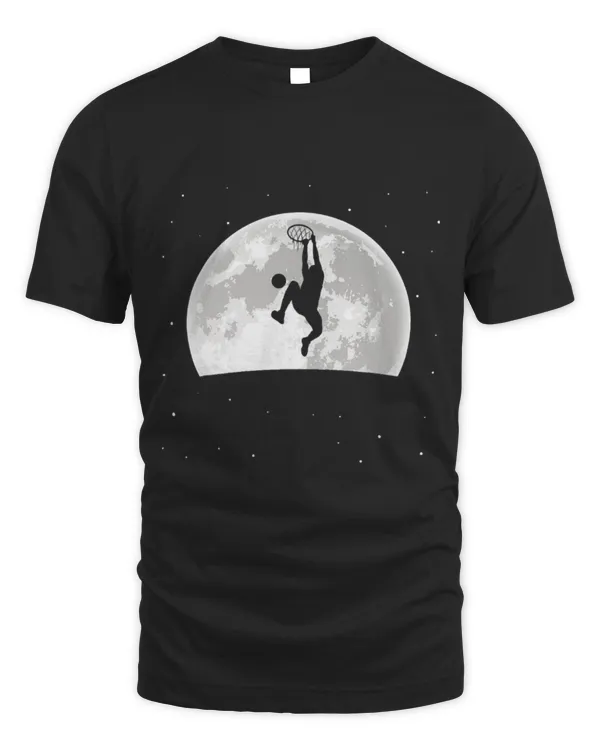 Funny Basketball Sport Design Moon Silhouette
