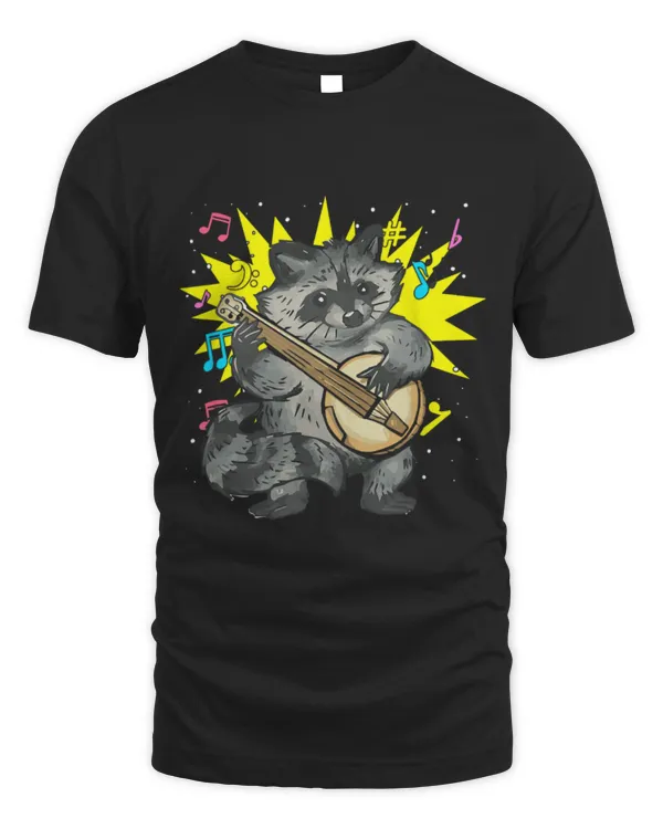 Funny Banjo Raccoons Animal Raccoon Banjo Player Bluegrass Folk Music