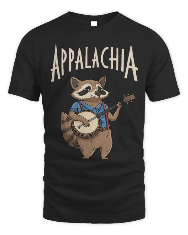Funny Banjo Raccoons with Banjo Appalachia Design for Bluegrass Concert
