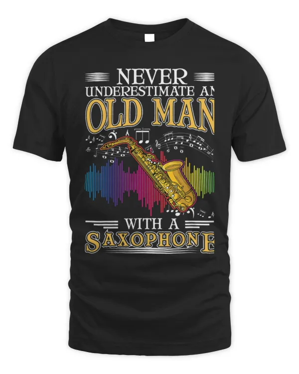 Funny Saxophone Old Man Saxophone Player Grandpa Saxophonist 3