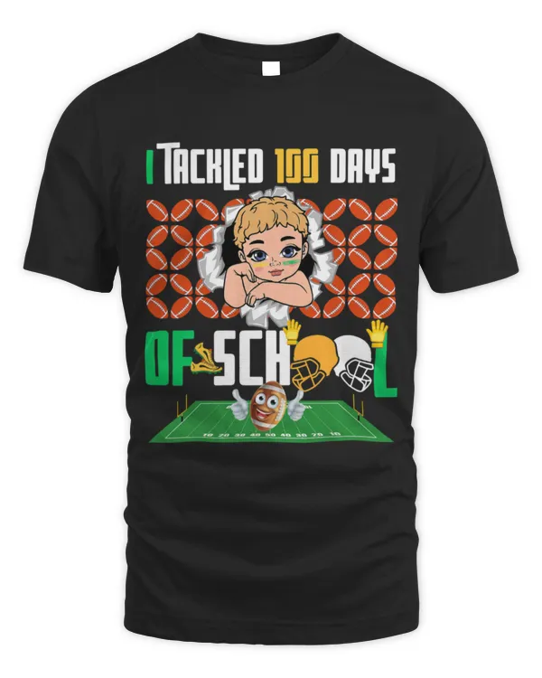 Sport American Football Teacher Job I Tackled 100 Days 100th Day Of School Boys Football Son Boy 21
