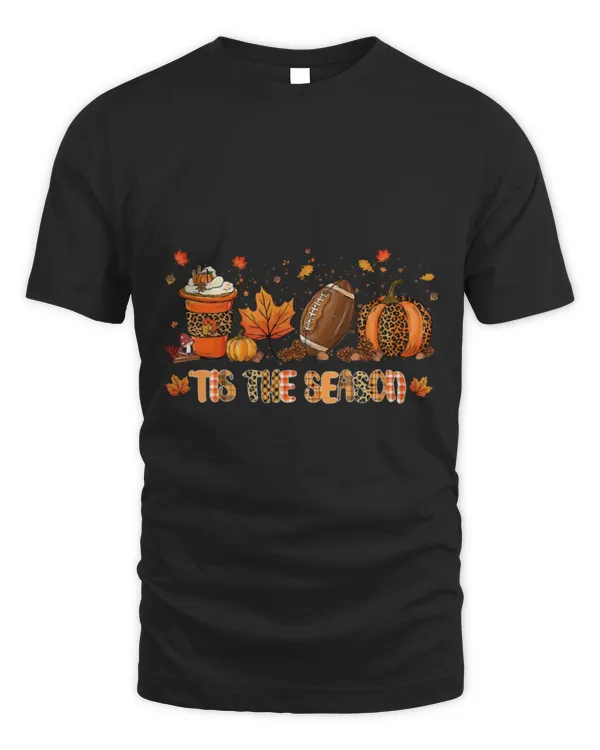 Sport American Football Tis The Season Football Pumpkin Spice Thanksgiving Leopard