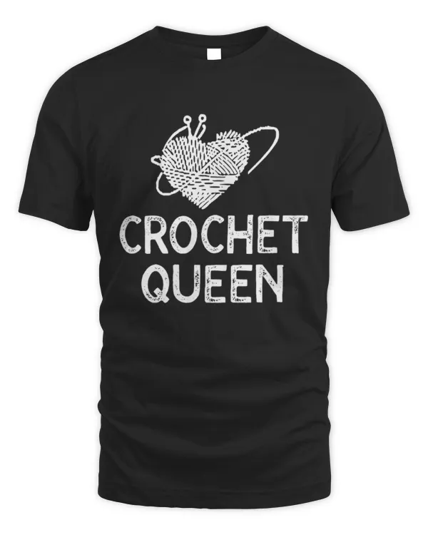 Crochet Queen T-Shirt, Funny Crochet Shirts, Knitting Shirts For Women, Crocheting Gifts, Knitting Gifts For Mom